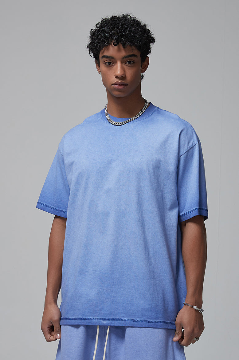 250GSM Double Stitch Sleeve Hem Washed Tee