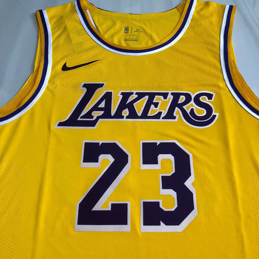 Los Angeles Lakers LeBron James #23 yellow Player Edition - Hot pressing