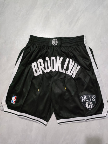 Brooklyn Nets Black Regular Pocket Shorts
