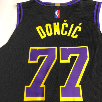 Los Angeles Lakers Luka Dončić #77 black Player Edition - Hot pressing