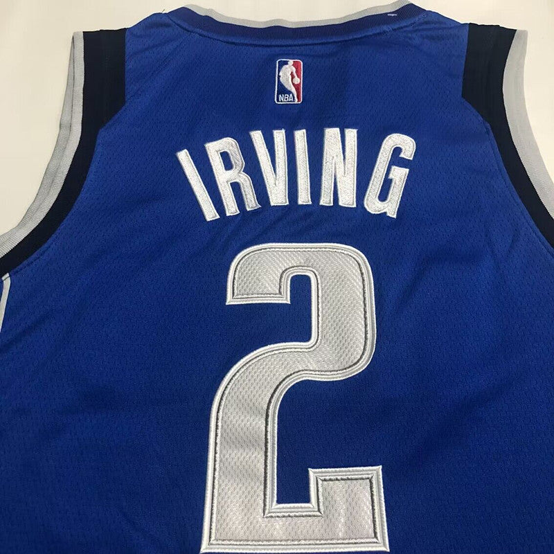 Dallas Mavericks Kyrie Irving #2 blue Throwback Jersey - Dense Embroidery