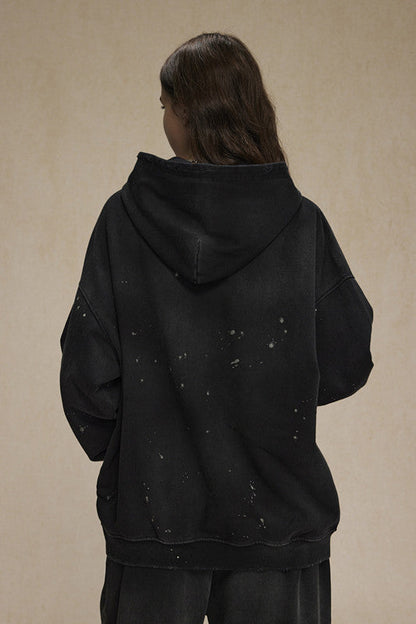 450GSM Distressed Dirty Effect Sun Fade Hoodie