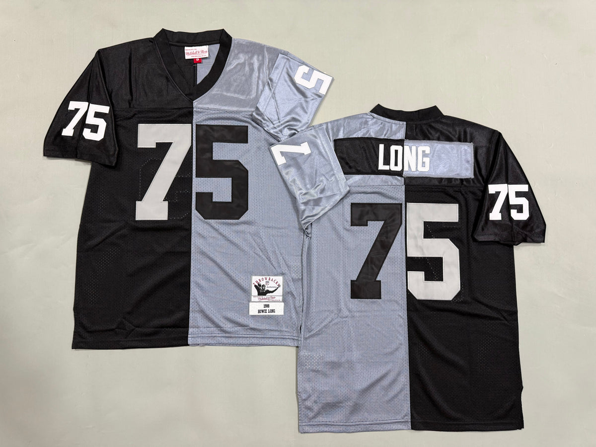 Mens Howie Long#75 Los Angeles Raiders Vintage Throwback Jersey