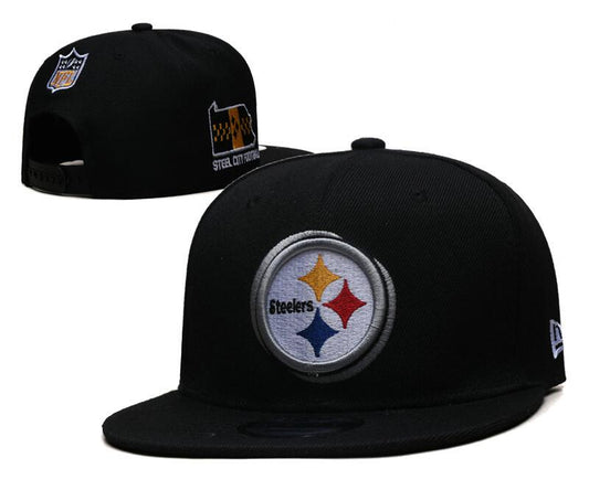 Pittsburgh Steelers Black Snapback Cap