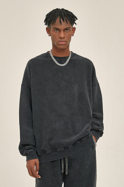 100% Cotton 420GSM High Weight Washed Crew