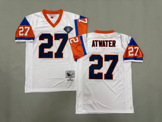 Mens Steve Atwater#27 white Denver Broncos Vintage Throwback Jersey