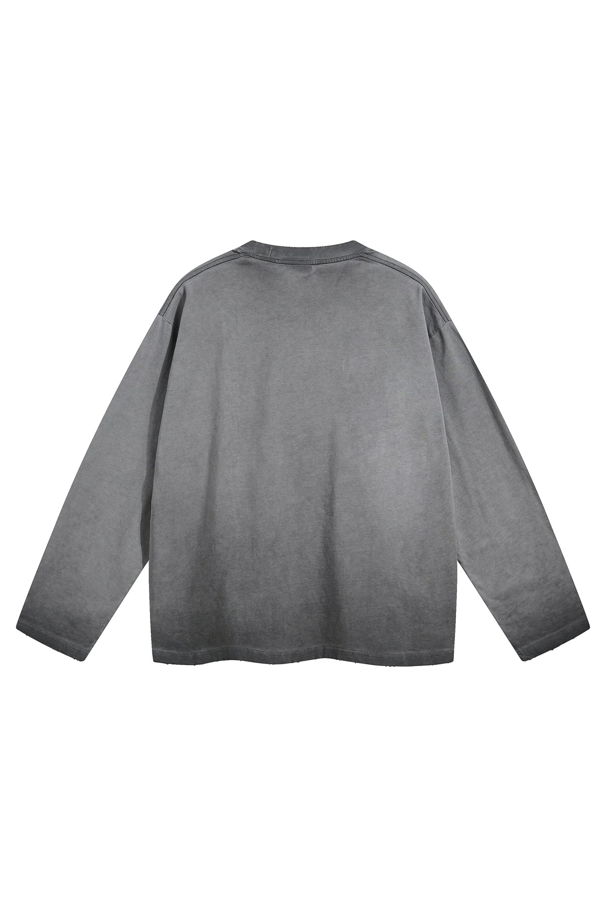 275GSM Distressed Washed Long Sleeve Crew