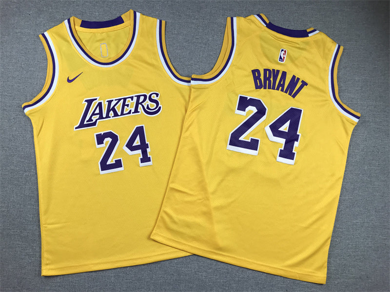 Youth Kobe Bryant Los Angeles Lakers #24  Embroidered  Jersey