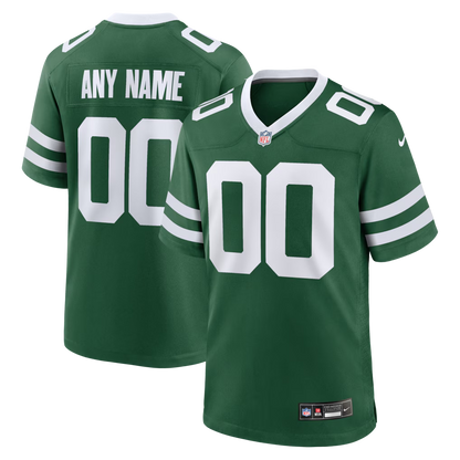 Custom New York Jets Green Game Jersey