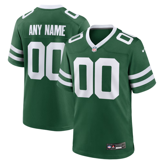 Custom New York Jets Green Game Jersey