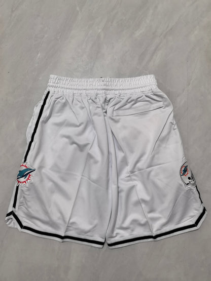 Miami Dolphins White Pocket Shorts