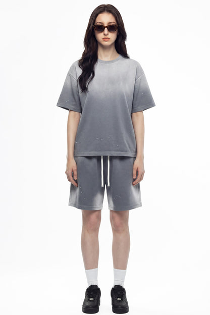 305GSM Ink Splashing Spray Washed Tee