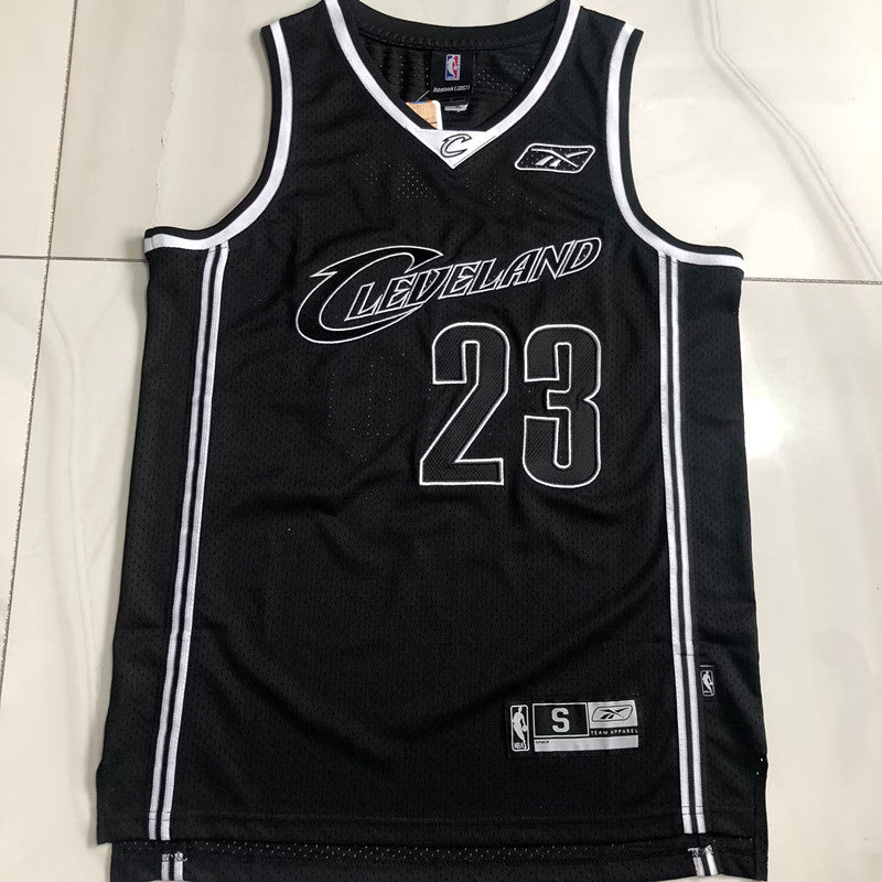 Cleveland Cavaliers LeBron James #23 Black Throwback Jersey - Dense Embroidery