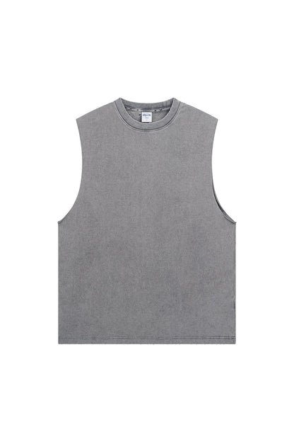 275GSM Distressed Washed Muscle Tee