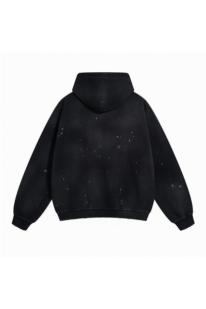 450GSM Distressed Dirty Effect Sun Fade Hoodie