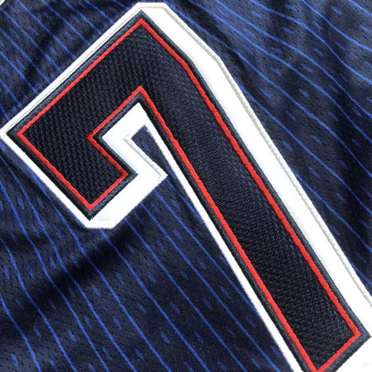 USA Basketball Team Kevin Wayne Durant #7 blue Throwback Jersey -  Dense Embroidery