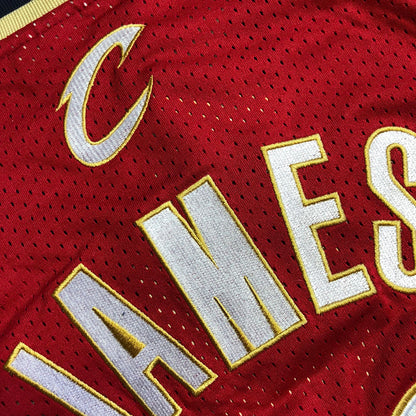 Cleveland Cavaliers LeBron James #23 red Throwback Jersey - Dense Embroidery