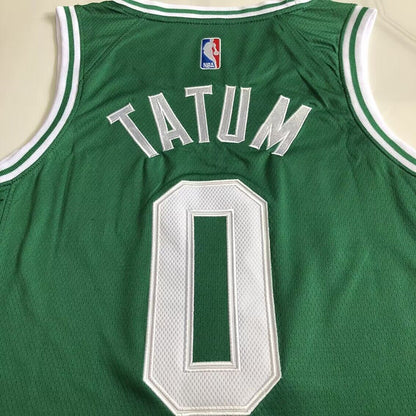 Boston Celtics Jayson Tatum #0 green Throwback Jersey - Dense Embroidery