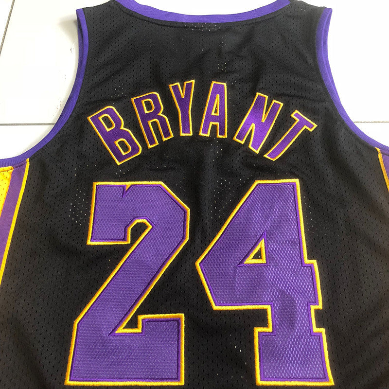 Kobe Bryant #24 black 2009-10 Throwback Jersey -  Dense Embroidery