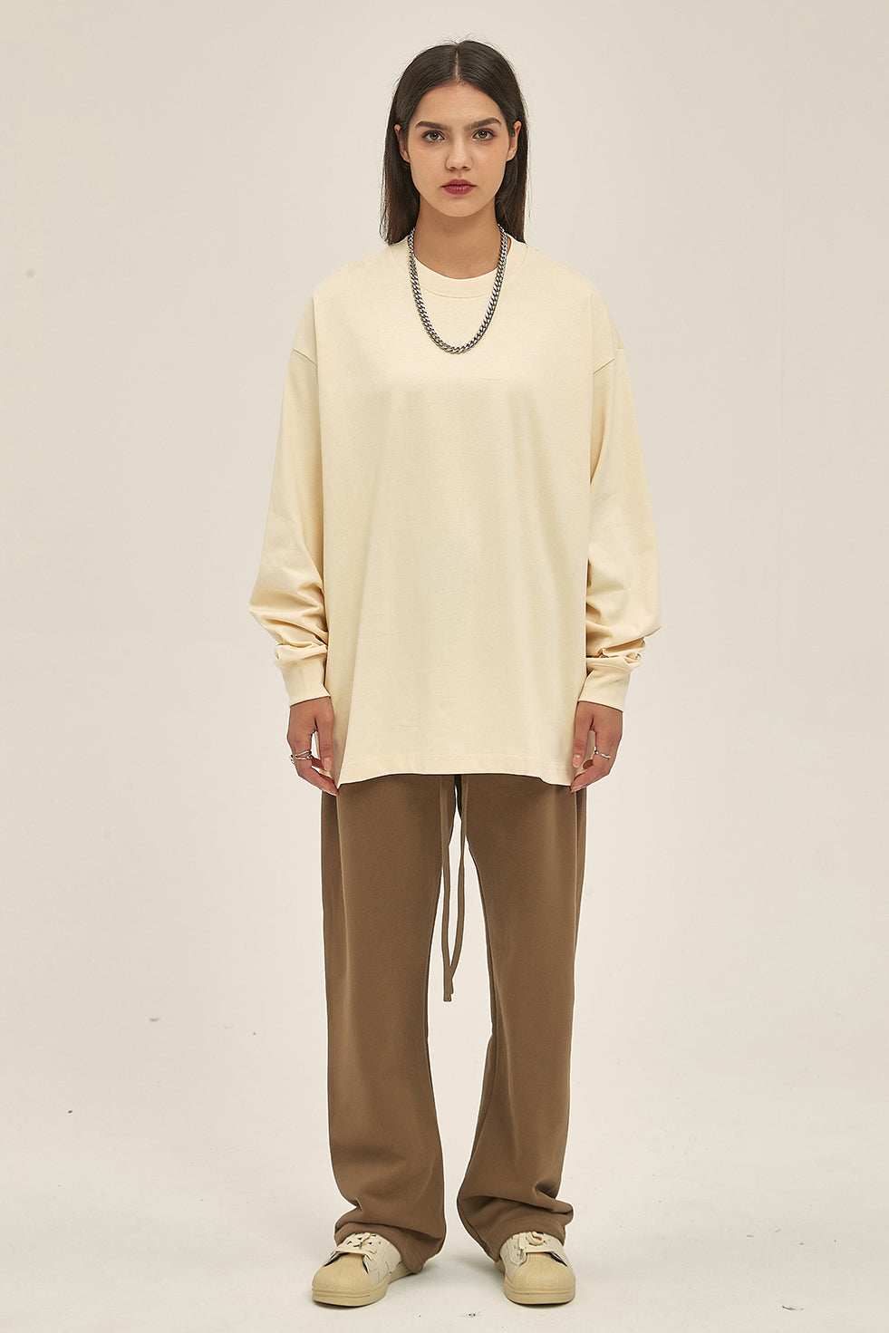 305GSM Oversized Long Sleeve Crew