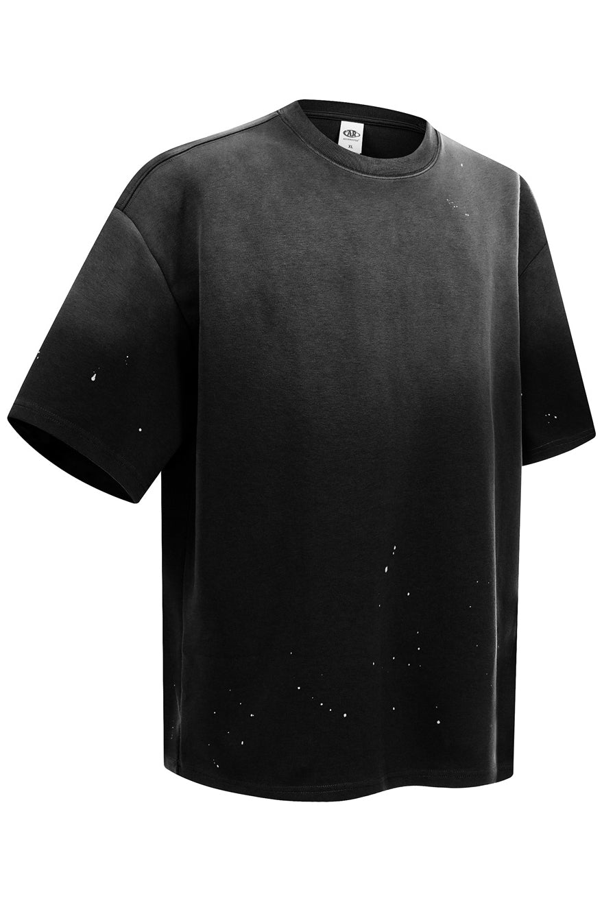 305GSM Ink Splashing Spray Washed Tee