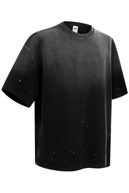 305GSM Ink Splashing Spray Washed Tee