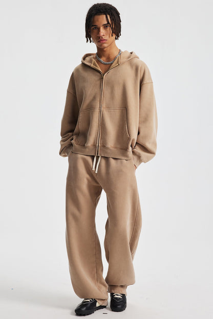 370GSM Pigment Dyed Fleece Boxy Hoodie