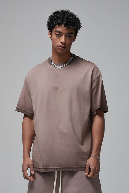250GSM Double Stitch Sleeve Hem Washed Tee