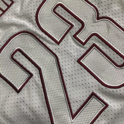 Cleveland Cavaliers LeBron James #23 All-white Throwback Jersey - Dense Embroidery