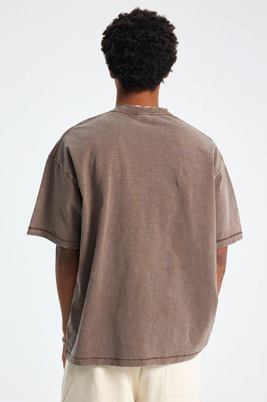 275GSM Pigment Dyed Light Washed Tee