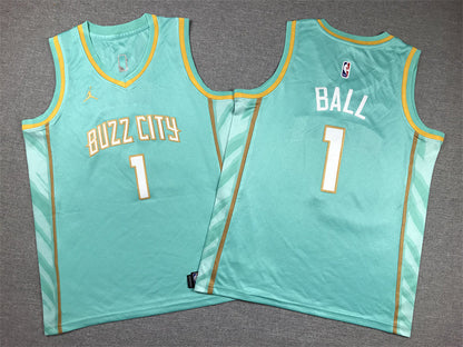 Youth LaMelo Ball Charlotte Hornets #1 Embroidered Jersey