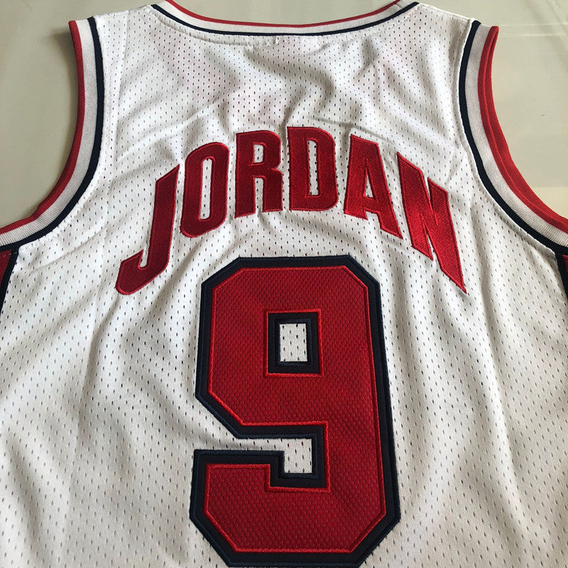 Dream Team Michael Jordan #9  Throwback Jersey - Dense Embroidery