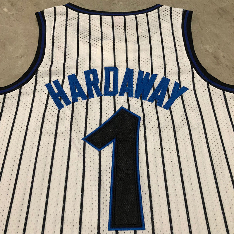 Orlando Magic Penny Hardaway #1 White 1993-94 Throwback Jersey - Dense Embroidery