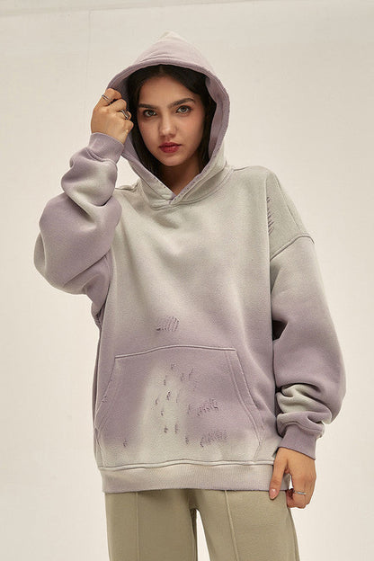 360GSM Sun Fade Distressed Washed Hoodie