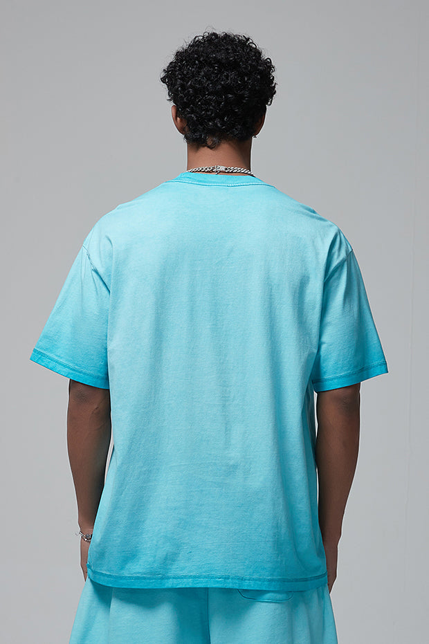 250GSM Double Stitch Sleeve Hem Washed Tee
