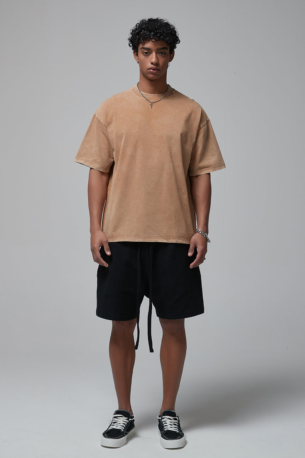 275GSM Double Stitch Sleeve Hem Washed Tee