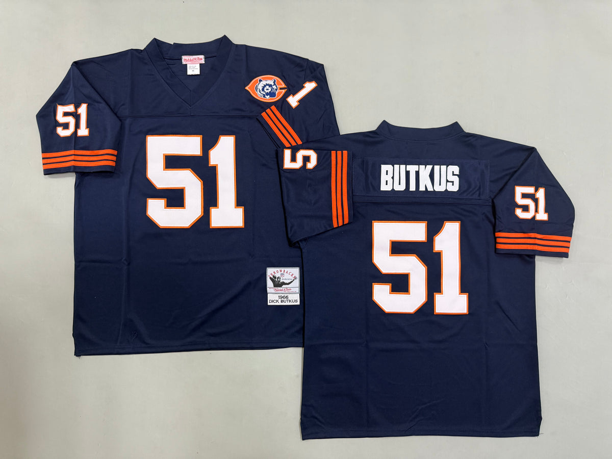 Mens Dick Butkus#51 Chicago Bears Vintage Throwback Jersey