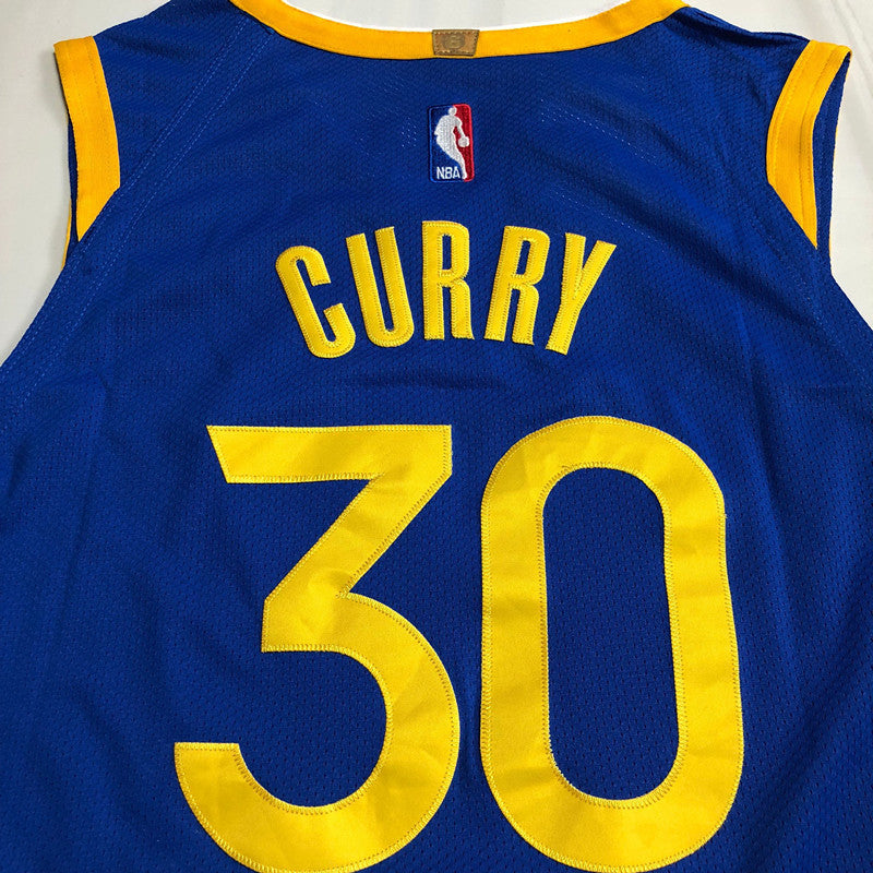 Golden State Warriors Stephen Curry #30 blue Throwback Jersey - Dense Embroidery