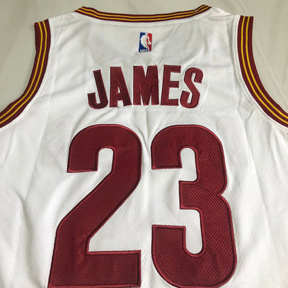 Cleveland Cavaliers LeBron James #23 white Throwback Jersey - Dense Embroidery