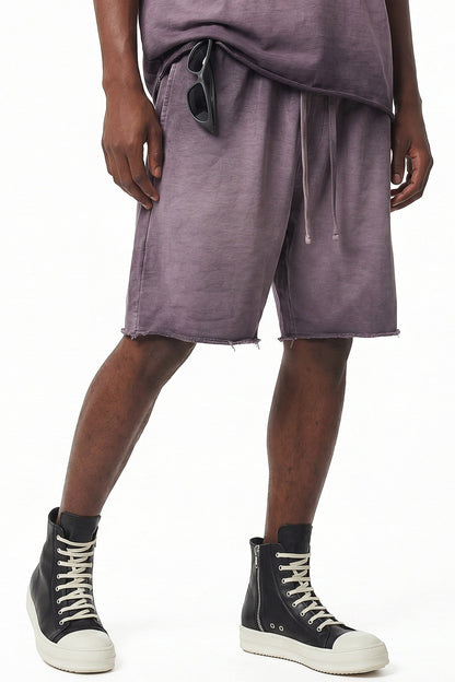 320GSM Distressed Sun Fade Shorts