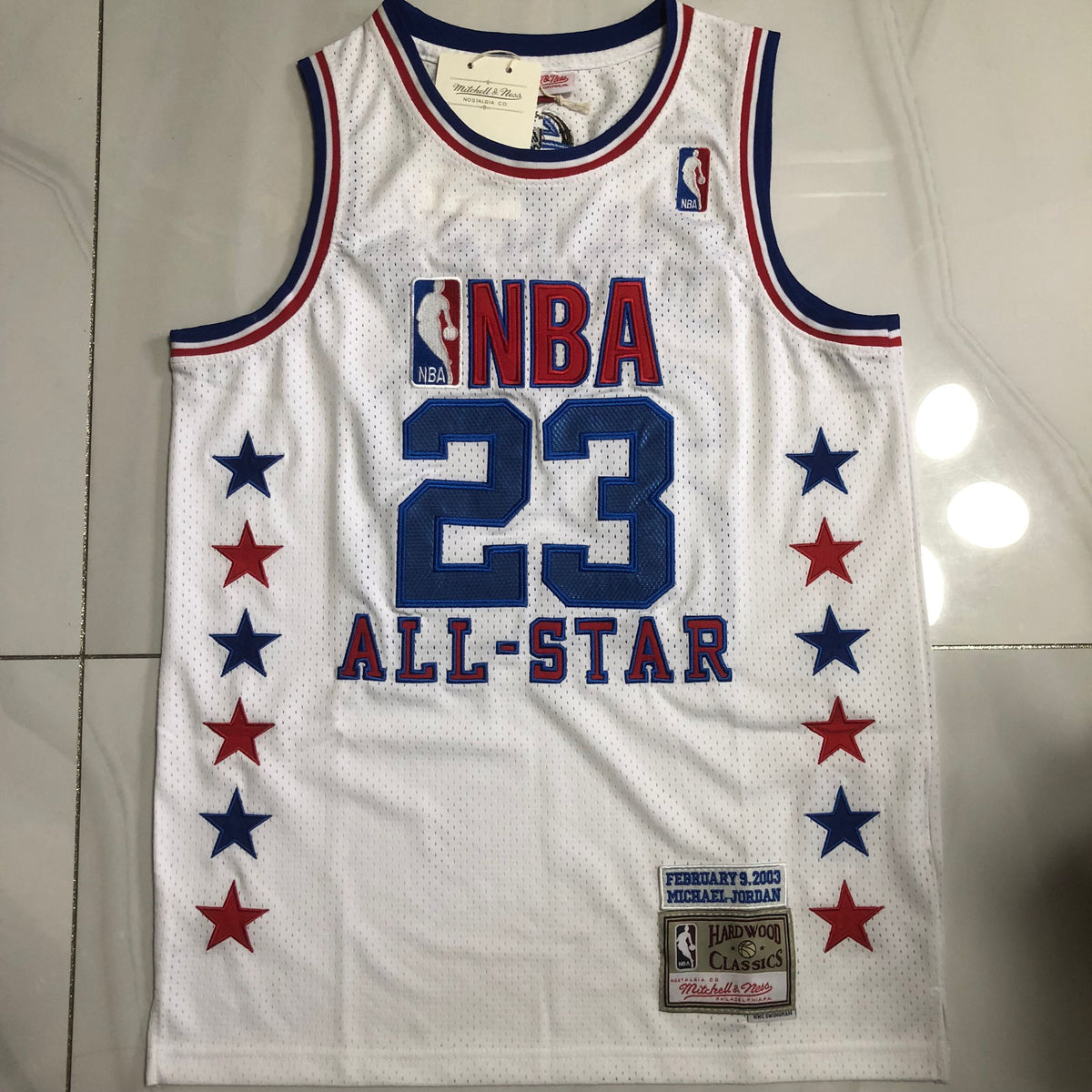 All-Star Michael Jordan #23 White Throwback Jersey - Dense Embroidery