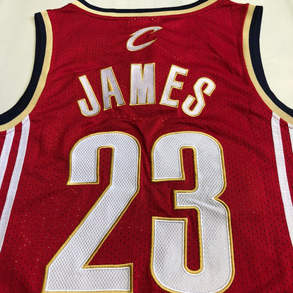 Cleveland Cavaliers LeBron James #23 red Throwback Jersey - Dense Embroidery