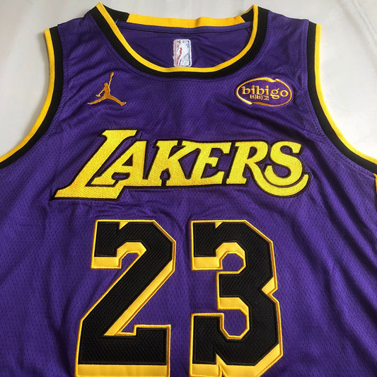 Los Angeles Lakers LeBron James #23 Announcement Version Jersey -  Dense Embroidery