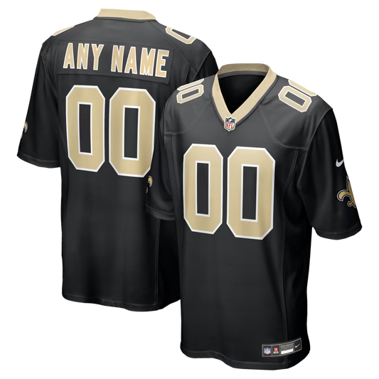 Custom New Orleans Saints Black Game Jersey