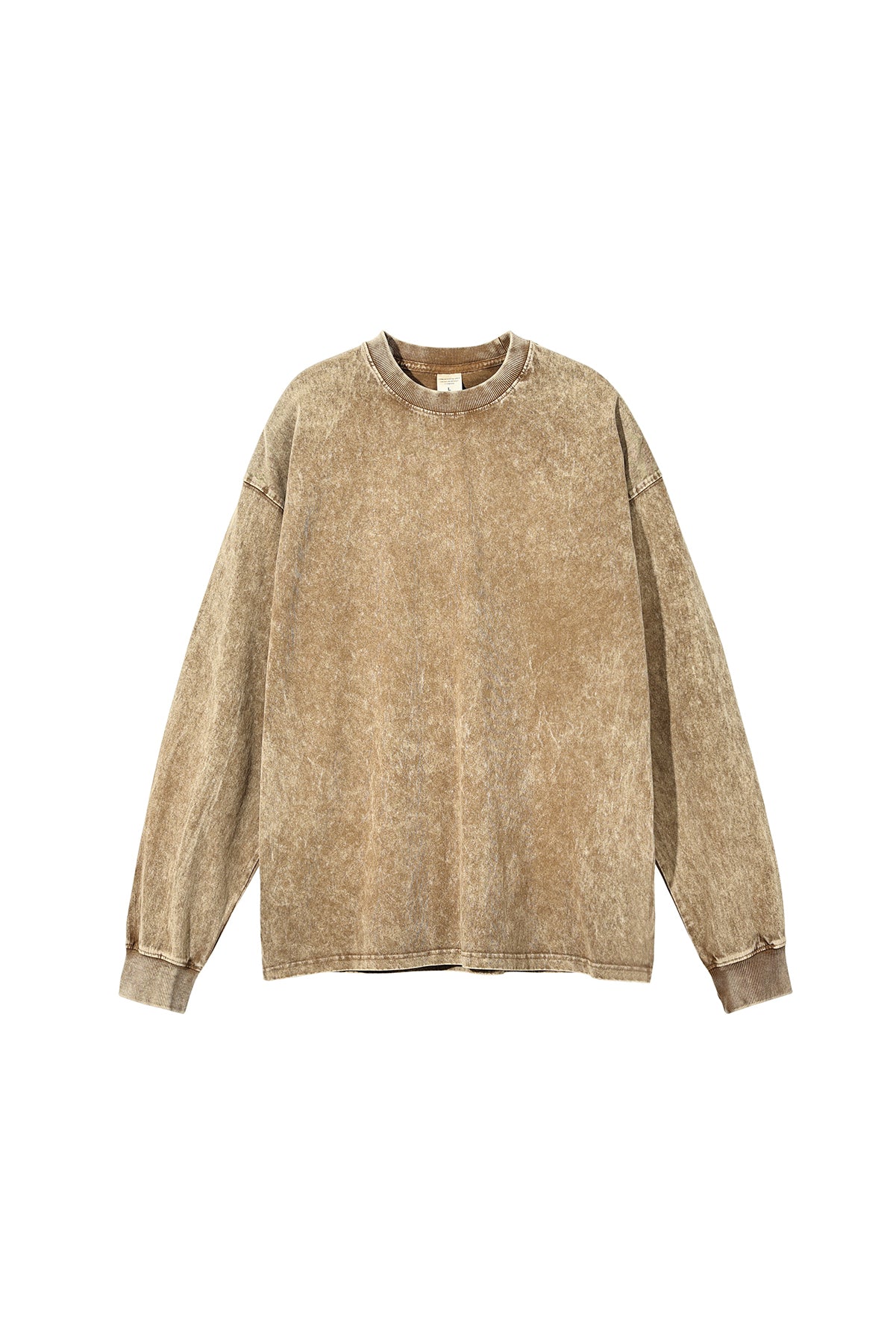 250GSM Vintage Washed Long Sleeve Crew