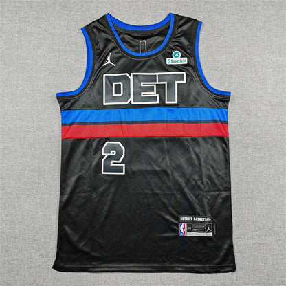 Detroit Pistons Cade Cunningham #2 City Edition Swingman Jersey ！ Embroidered