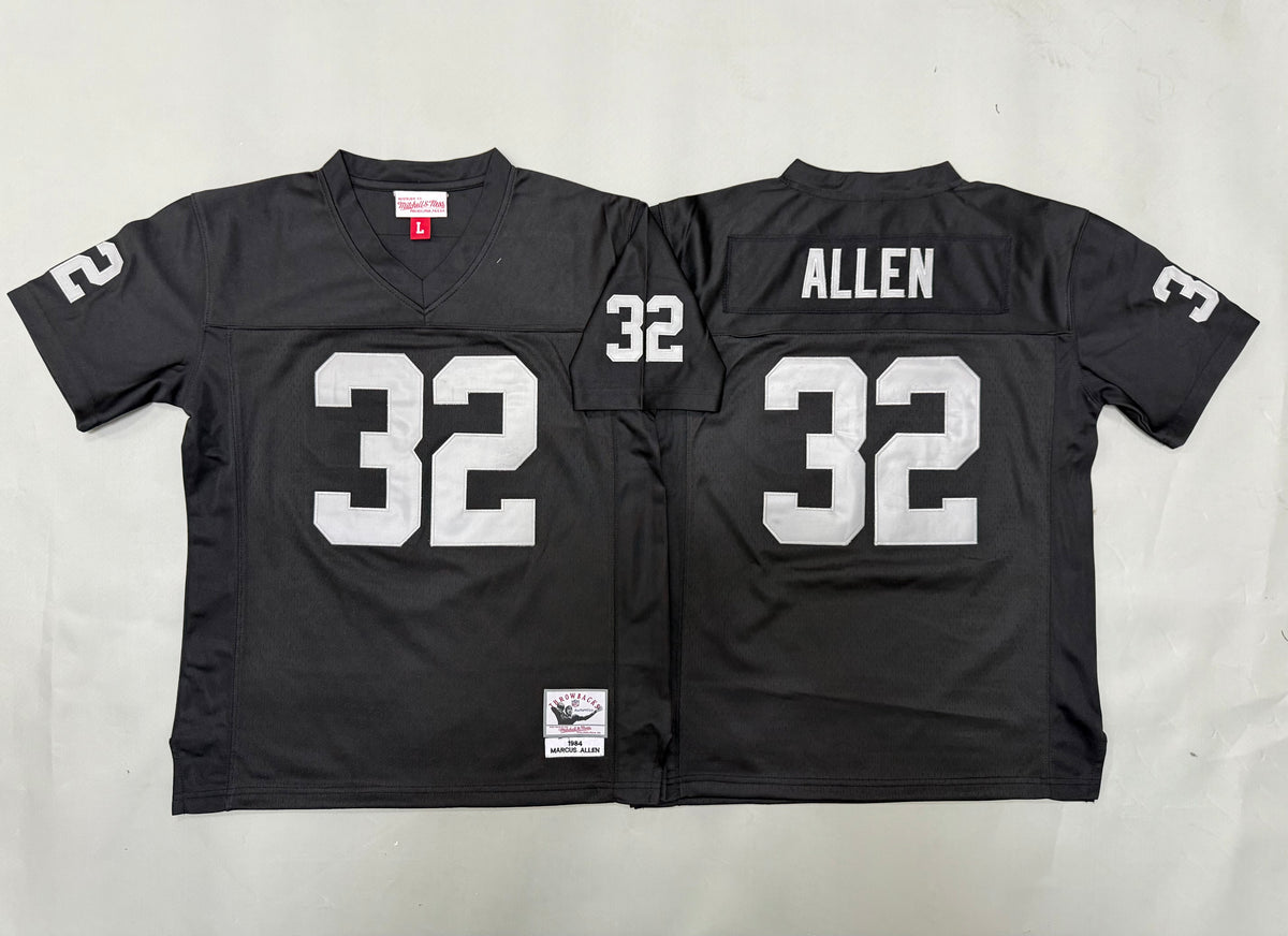 Youth Marcus Allen # 32 Black Las Vegas Raiders Vintage Throwback Jersey