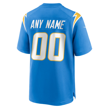 Custom Los Angeles Chargers Blue Game Jersey