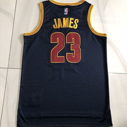 Cleveland Cavaliers LeBron James #23 Black-blue Throwback Jersey - Dense Embroidery