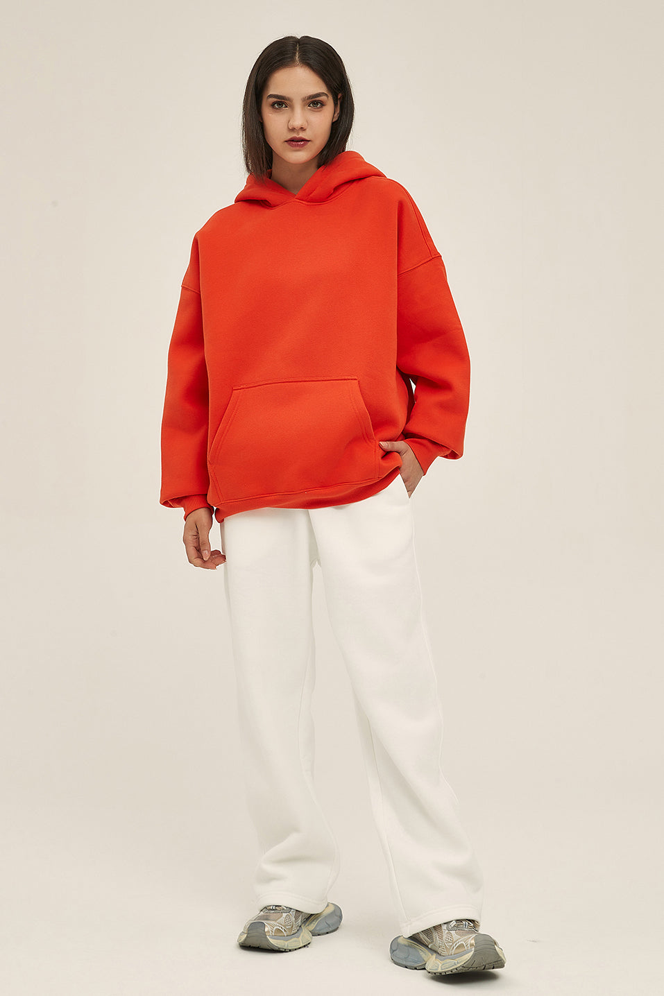 350GSM Fleece Solid Color Hoodie